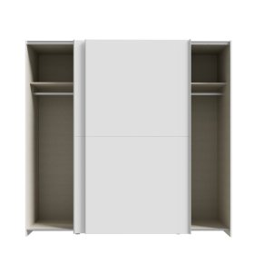 Skriňa Salk 200 cm, biela, otvorená