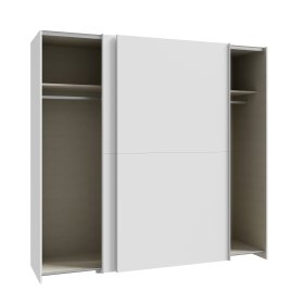 Skriňa Salk 200 cm, biela, otvorená