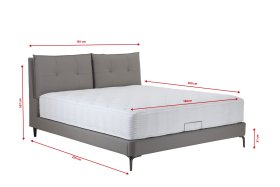 Dvojlôžko Monia v rozmere 180x200 cm, v béžovej eco koži, rozmery