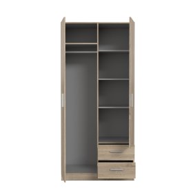 Šatníková skriňa Jokas dub sonoma, otvorená