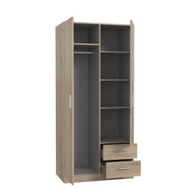 Šatníková skriňa Jokas dub sonoma, otvorená