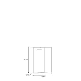 Komoda Pars, sivá a biela, rozmery