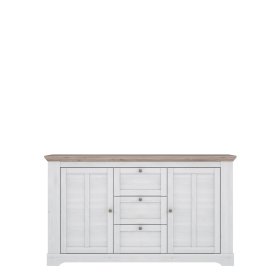 Komoda Ilsa biela a bielený dub