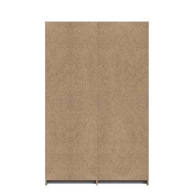 Šatníková skriňa Luvo, dub sonoma a biela, pohľad zo zadu