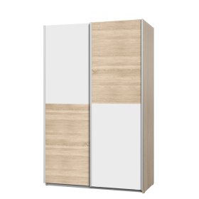 Šatníková skriňa Luvo, dub sonoma a biela