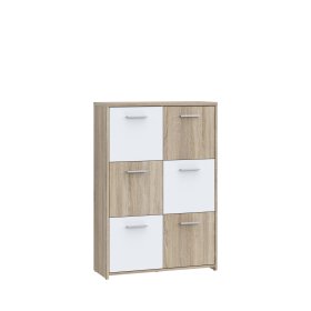 Komoda Kvad 77x113 cm, biela a dub sonoma