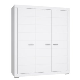 Šatníková skriňa Snore 166x199 cm, biela