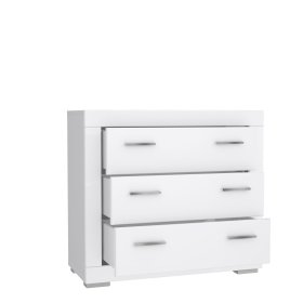 Komoda Snore 96x87 cm, biela, otvorená