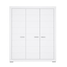 Šatníková skriňa Snore 166x199 cm, biela