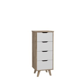 Komoda Vaur 45x109 cm, biela a dub sonoma 