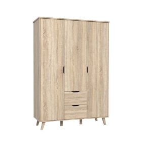 Šatníková skriňa Vaur so zásuvkami 139x202 cm, dub sonoma