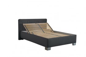 Jednolôžko Dona v rozmere 140x200 cm, v poťahu Malmö new 95, ukážka polohovania roštu