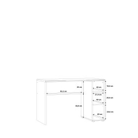 Písací stôl Nipo 110x74x51 cm, dub artisan, rozmery