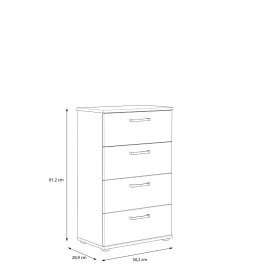 Komoda Nipo 50x82x29 cm, dub sonoma, rozmery