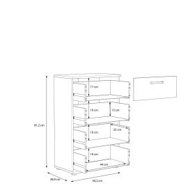Komoda Nipo 50x82x29 cm, dub sonoma, rozmery
