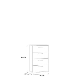 Komoda Nipo 50x82x29 cm, dub artisan, rozmery