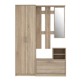 Predsieňový set Nipo 135x191x28 cm, dub sonoma