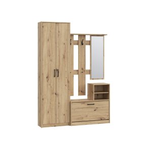 Predsieňový set Nipo 135x191x28 cm, dub artisan