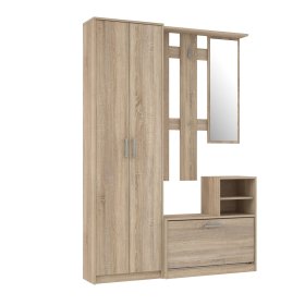 Predsieňový set Nipo 135x191x28 cm, dub sonoma