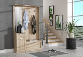 Predsieňový set Nipo 111x182x30 cm, dub sonoma, interiér