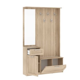 Predsieňový set Nipo 111x182x30 cm, dub sonoma, otvorený