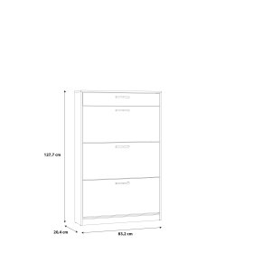 Botník Nipo 83x128x20 cm, dub artisan, rozmery