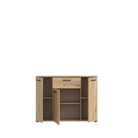 Komoda Nipo 110x82x30 cm, dub artisan, otvorená