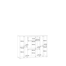 Komoda Nipo 110x82x30 cm, dub artisan, rozmery
