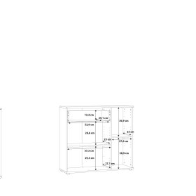 Komoda Nipo 90x82x30 cm, dub artisan, rozmery