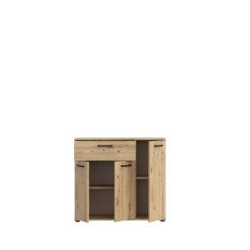 Komoda Nipo 90x82x30 cm, dub artisan, otvorená