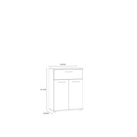 Komoda Nipo 60x82x29 cm, dub sonoma, rozmery