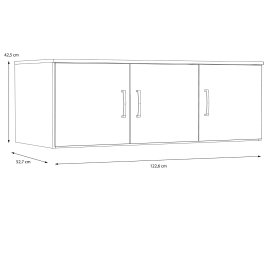 Nadstavec Nipo 122x43x53 cm, dub sonoma, rozmery