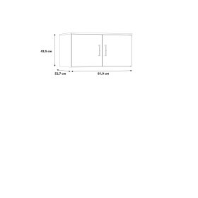 Nadstavec Nipo 82x43x53 cm, dub artisan, rozmery