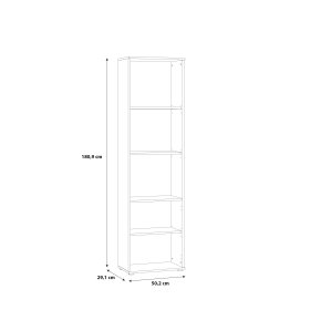 Knihovňa Nipo 50x181x29 cm, dub artisan, rozmery