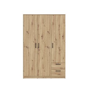 Šatníková skriňa Nipo so zásuvkami 122x185x53 cm, dub artisan