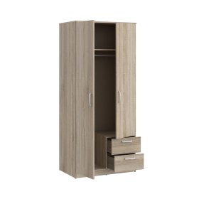 Šatníková skriňa Nipo so zásuvkami 82x185x53 cm, dub sonoma, otvorená