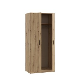 Šatníková skriňa Nipo 82x185x53 cm, dub artisan, otvorená