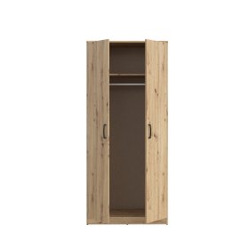 Šatníková skriňa Nipo 82x185x53 cm, dub artisan, otvorená