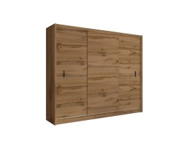 Šatníková skriňa Mulet s posuvnými dverami 250x215x61 cm, dub wotan
