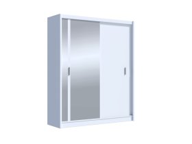 Šatníková skriňa Oskol s posuvnými dverami 180x215x61 cm, biela