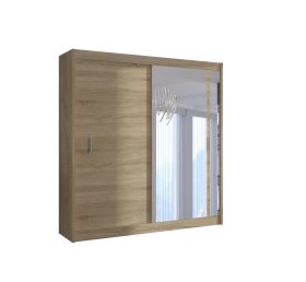 Šatníková skriňa Oskol s posuvnými dverami 203x215x61 cm, dub sonoma