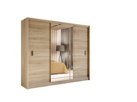 Šatníková skriňa Oskol s posuvnými dverami 250x215x61 cm, dub sonoma