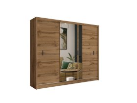 Šatníková skriňa Oskol s posuvnými dverami 250x215x61 cm, dub wotan