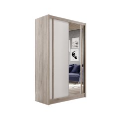 Šatníková skriňa Senza s posuvnými dverami 150x215x61 cm, biela a dub sonoma